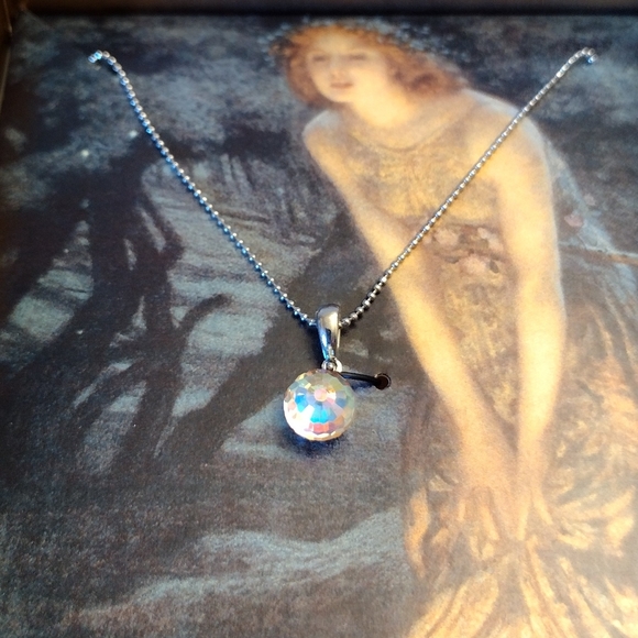 Kirks Folly Crystal Ball Prism Necklace and Clip On Earrings Set New in Box - Picture 6 of 7